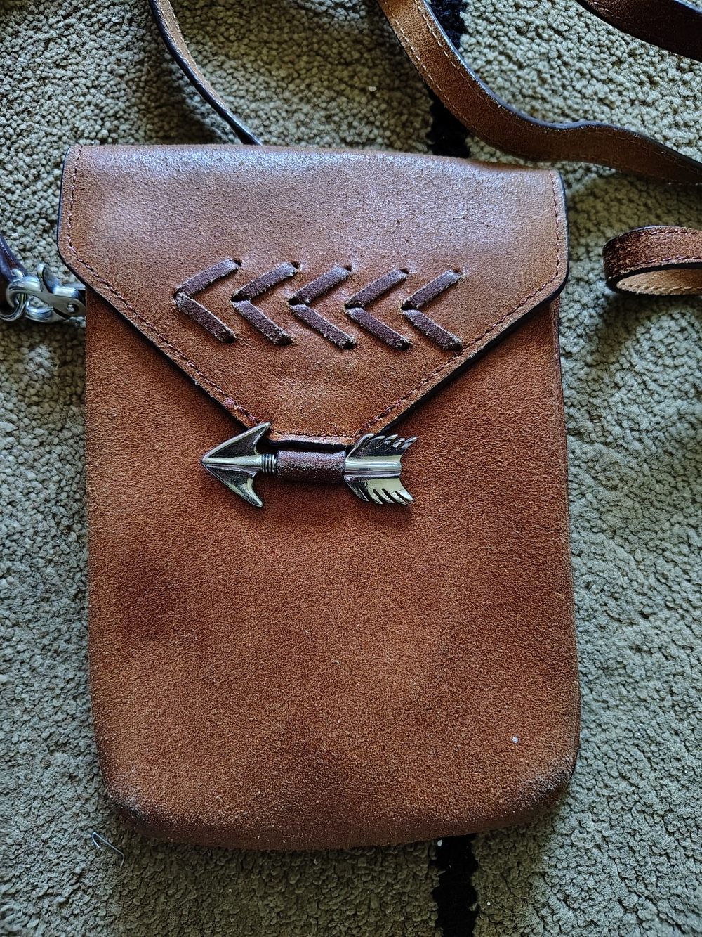 Most Wanted Brown  Arrow Accent Crossbody Bag